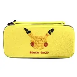let's go 20 Pikachu Slim Travel Bag for Nintendo Switch 1 - Yellow