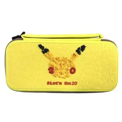 let's go 20 Pikachu Slim Travel Bag for Nintendo Switch 1 - Yellow