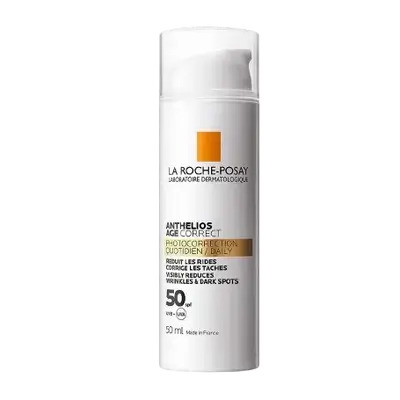 Anthelios Age Correct Daily Light Cream Spf50 Visibly Reduces Wrinkles & dark Spots 50ml _ LA ROCHE-POSAY