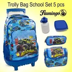 Trolley Bag School Set 5pcs