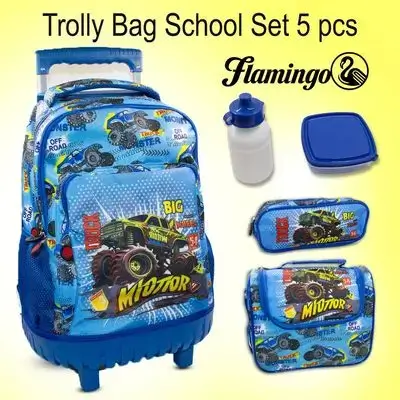 Trolley Bag School Set 5pcs
