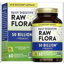 Nature's Truth Raw Flora Probiotics, Probiotic with Prebiotics