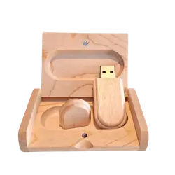 32GB Wooden Base Flash Memory