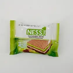 Ness One Milk Chocolate Coated Wafer With Pistachio Cream 30G