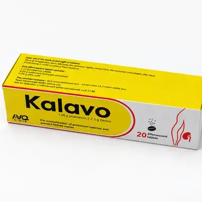 Kalavo effervescent for normalization of potassium balance and prevent kidney stones فوار کلیە
