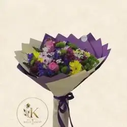 Purple & Off-white Bouquet