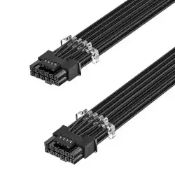 Fasgear PCI-e Gen 5.0 Power Cable - 70cm 16pin (12+4) 12VHPWR Male to Male Sleeved Cable with Combs - RTX 3090 Ti GPU 600W Power Cable for RTX 4080 4090 Graphics Card to ATX 3.0 Modular Power Supply
