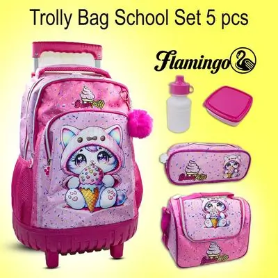 Trolley Bag School Set 5pcs