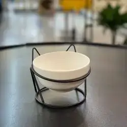 Elevated Cat Bowls With Anti-Vomit Ceramic Bowl & Metal Stand