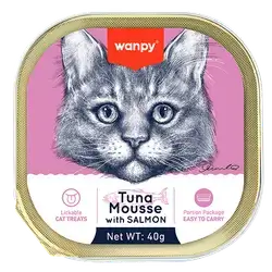WANPY Tuna & Salmon Mousse For Cat 6x40g
