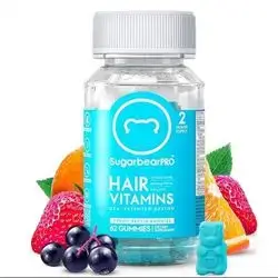 sugarbearpro hair vitamins 12total  actives 6000mcg biotin 2.2mg zinc  62gummies for 2 months