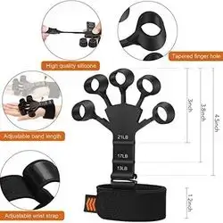 Gripster Strengthener Finger Stretcher Trainer Hand Stretcher Grip Trainer Fitness Training Fitness Hand Exercise Strengthene Black and White