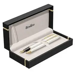 Scri̇kss 39 Fountain Pen - Ballpoint Pen Set Of Two White Gold