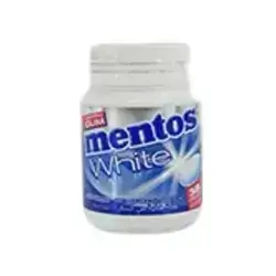 Mentos White Chewing Gum Sugarfree Bottle 38Pcs