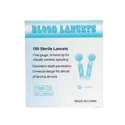 Blood Lancets 100 Sterile Lancets