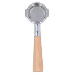 58mm Bottomless Portafilter with Light Wood Handle (2-Ear)