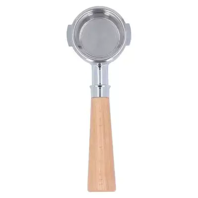 58mm Bottomless Portafilter with Light Wood Handle (2-Ear)