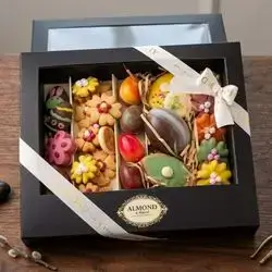 Chocolate box with Easter petit fours