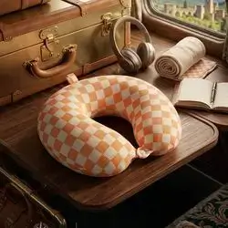 Checkered Travel Neck Pillow