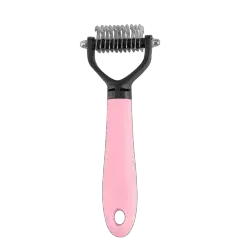 Double side Pet Grooming Comb Pink 9.5CM