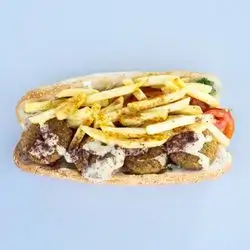 French Fries Sandwich With Falafel