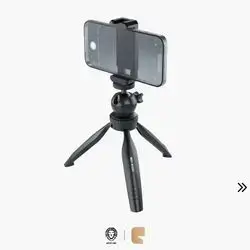 Green Lion Mini Tripod with Phone Holder - Black