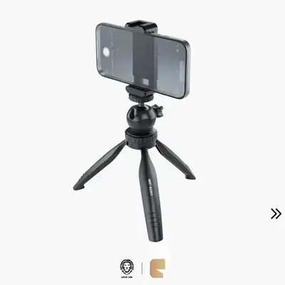 Green Lion Mini Tripod with Phone Holder - Black