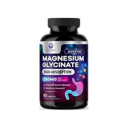 Magnesium glycinate 250 mg 60 tablets high absorption 