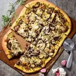 Mushroom Steak Pizza