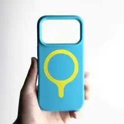 The user uploaded an aesthetic shopping image of a blue Tadamall Premium Case with MagSafe support for the iPhone 18 Pro Max.