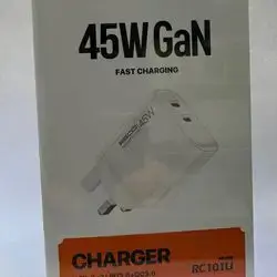 Recci Fast Charging 45W GaN UK 2Port Type-C