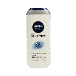 Sensitive Shower Gel For Men 3in1 Body Face & Hair 250ml _ NIVEA