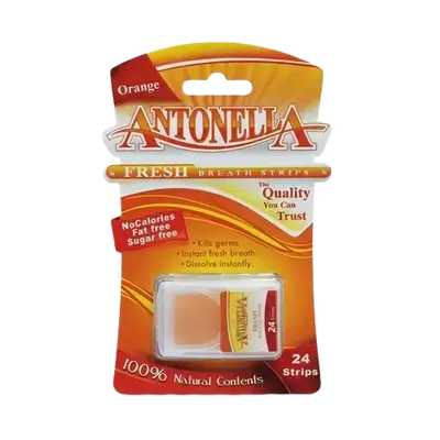 Fresh Breath Strips Orange 24 Strips _ ANTONELLA