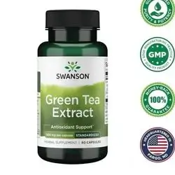 Swanson Green Tea Extract 500 mg - 60 Capsules مستخلص الشاي الأخضر 500 ملجم، 60 كبسولة