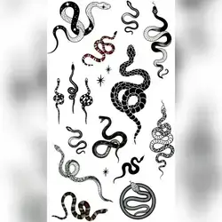 1 Sheet Fantasy Snake Snake Tattoo Sticker (hm1385)