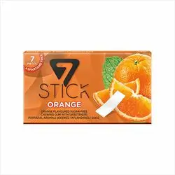 Stick 7 Orange Flavor Free Sugar Gum 7 Pcs