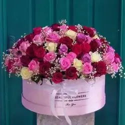 Basket Of Natural Rosesa Box Of Natural Roses With Accessories