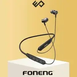 Foneng Deep Bass Neckband Bluetooth Earphone - Black