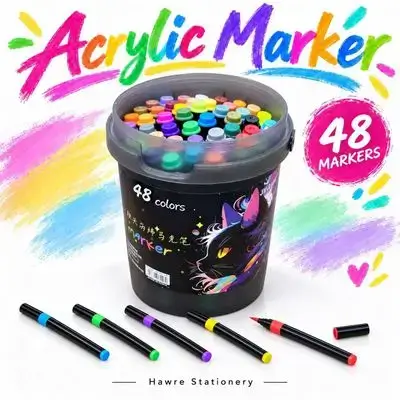 Acrylic Marker Set – 48 Colors