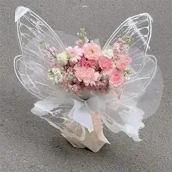 Butterfly White And Pink Flowers