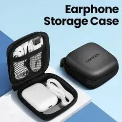 UGREEN Earphone Case Hard Headphone Bag For Airpods Earpods Sennheiser Ear Pads Wireless Bluetooth Earphone Accessories Mobile Phone Accessories Storage Bag Cable Organizer