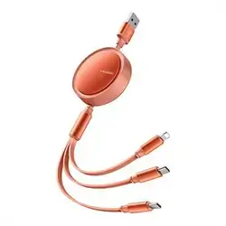 Mcdodo Ca-725 3 In 1 Rectractable Charging Cable Red