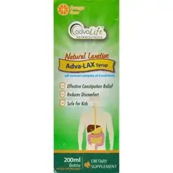 Adva-Lax syrup 200ml bottle dietary supplement (adva life)