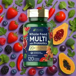 Nature's Fortune Whole Food Multivitamin with Probiotics 120 Coated Caplets