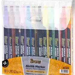 brons acrylic paint marker 12pcs