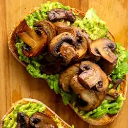 Smashed Avocado And Mushroom On Toast