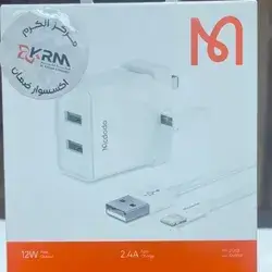 Mcdodo 12max 2.4a Dual Usb Output Travel Charger Set