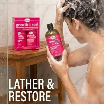 Difeel Growth & Curl Biotin Infused Shampoo & Conditioner Set