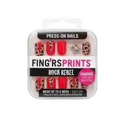 Press-On Nails Rock Rebel 31044 WILD CARD _ Fing'rs Prints