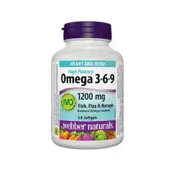 Webber Naturals Omega 3-6-9 1200mg Softgels 60s
